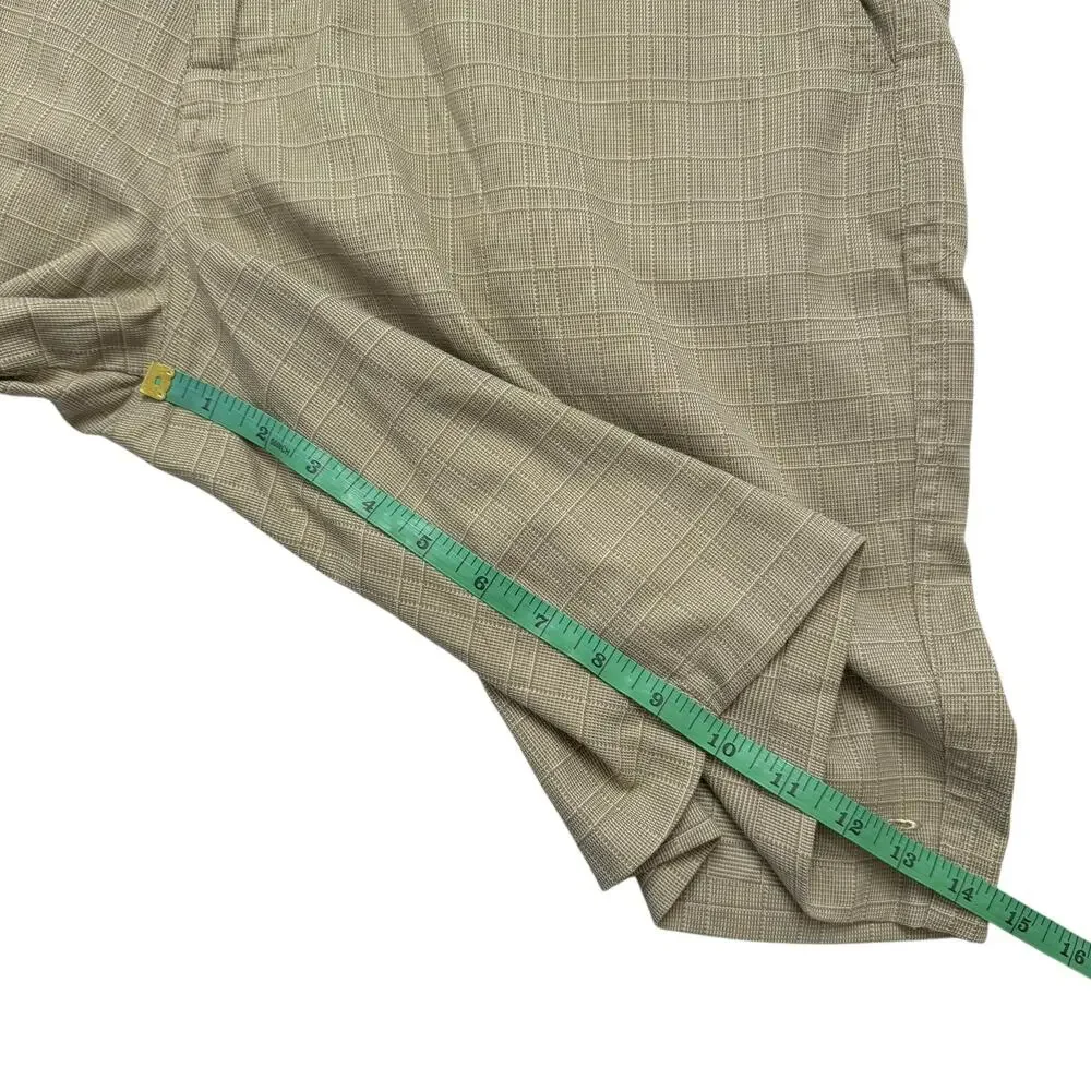 O’NEILL Tan Plaid Walking Chino Woven Shorts Size 36 Mens Preppy Dad